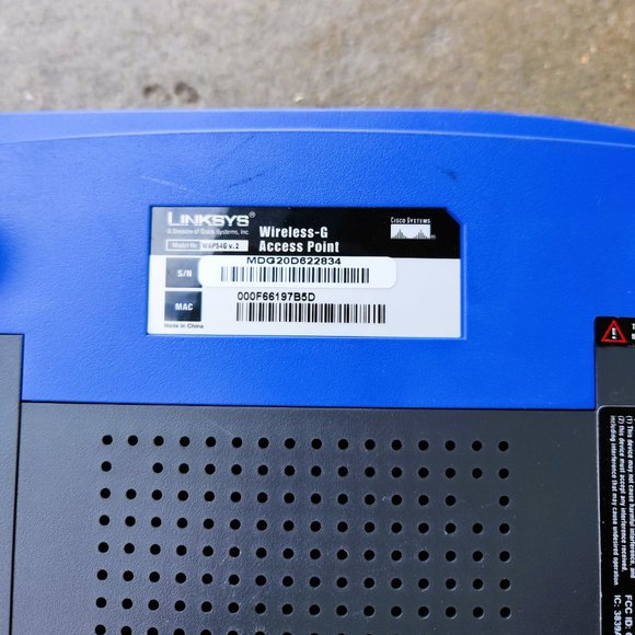 LINKSYS Wireless G Access Point Model WAP54G v.2 - Picture 5 of 5